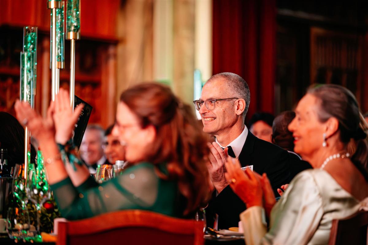 Martin Ingram, Lady Tessa Brewer and Virginia Bond at The Treloar's Gala Dinner