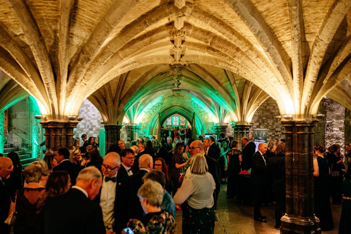 Guests in the Crypts at the Drinks Reception