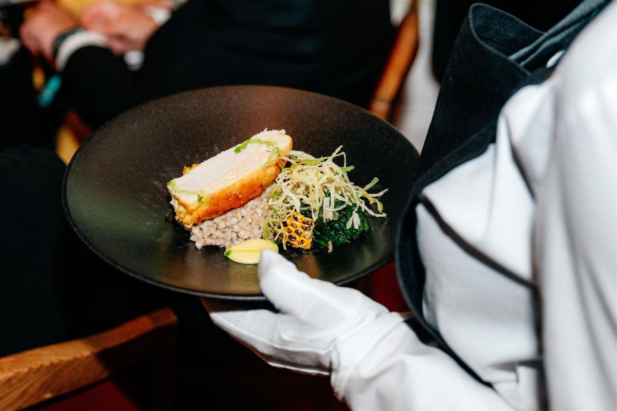 Main course on plate