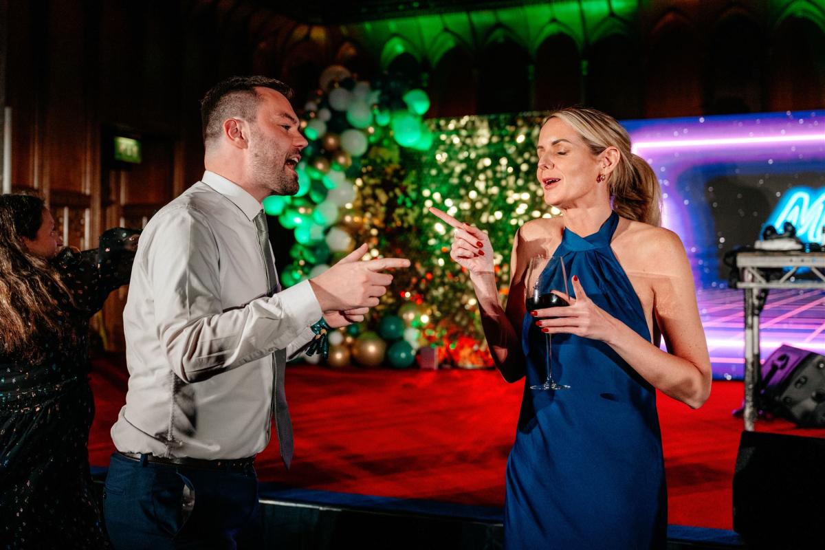 Guests dancing