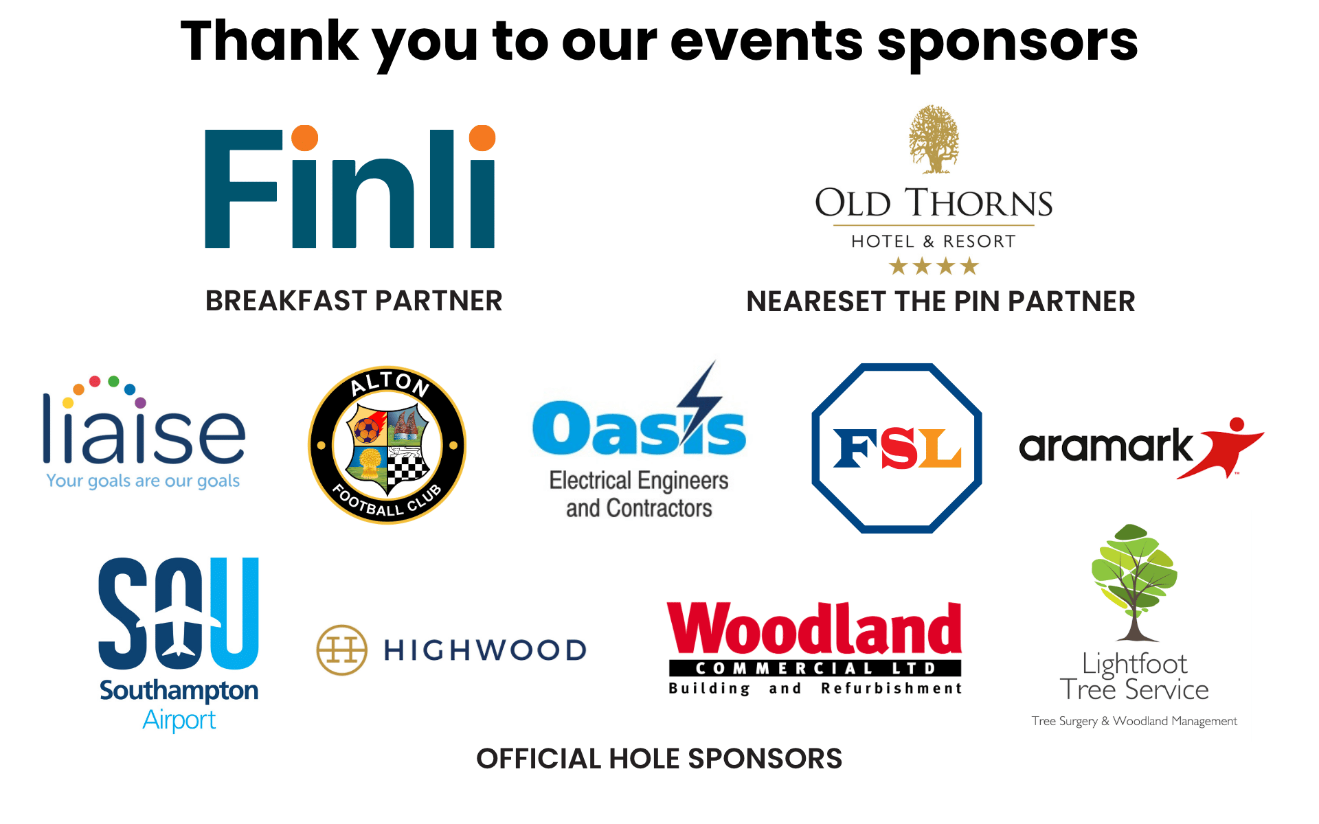 Thank you to our event sponsors