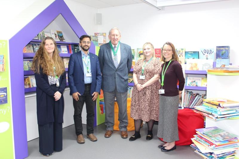 Louise Harding, Learning Resource Manager at Treloar’s, Cllr Adeel Shah, Cllr Graham Hill, Hannah Robbins, EHDC Community Development Officer, Karen Dawson, Head of Trusts at Treloar’s