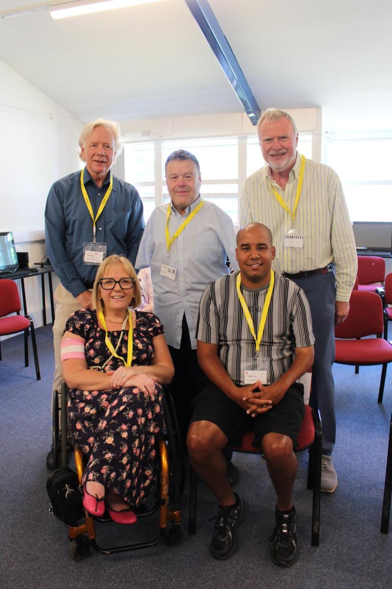 Treloar's patrons Humphrey Hawksley, Tom Yendell OBE, Mike Chadwick, Julie Fernandez and Martin Sinclair