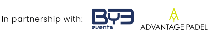 In partnership with: BY3 Events and Advantage Padel