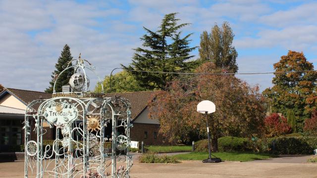 Treloar's campus showing the Blacksmiths archway looking towards the Chill out zone