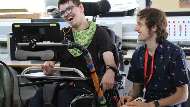 Treloar College student plays Clarion instrument at Orchestra practice