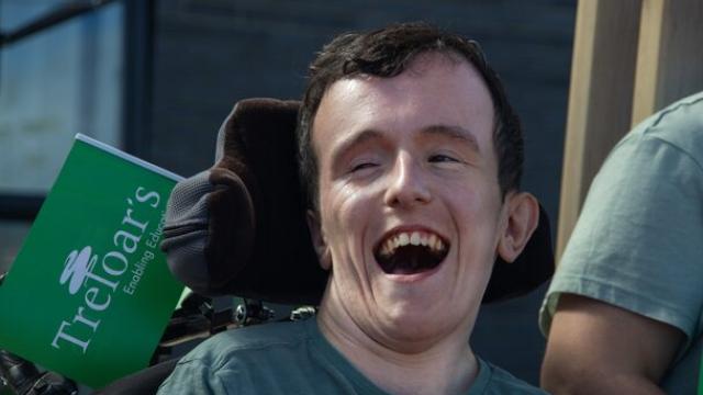 Treloar College student smiling at Sports Day