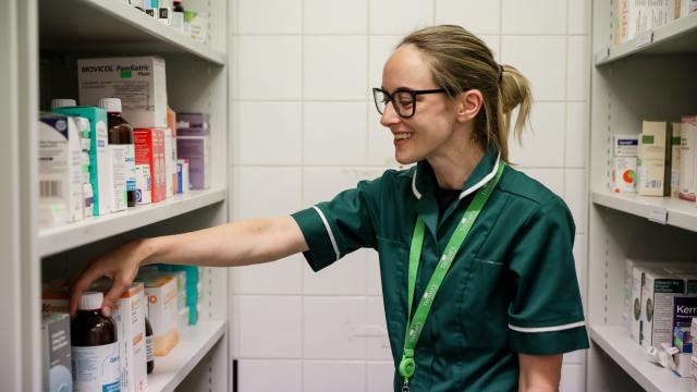 Medicines management technician at work at Treloar's Health Centre 