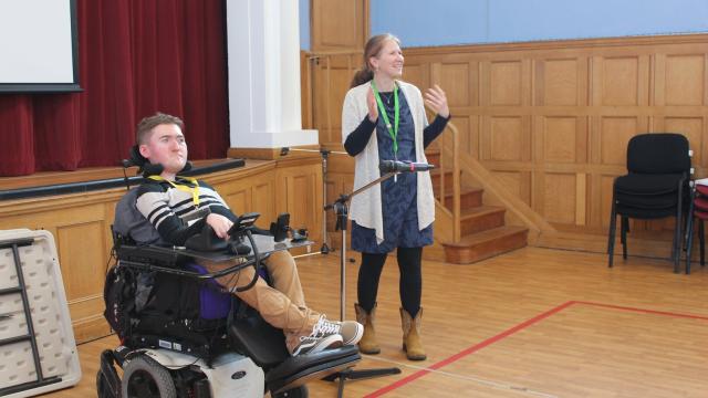 Careers Lead, Erin introduces Journalist, Ben Morris to Treloar's students