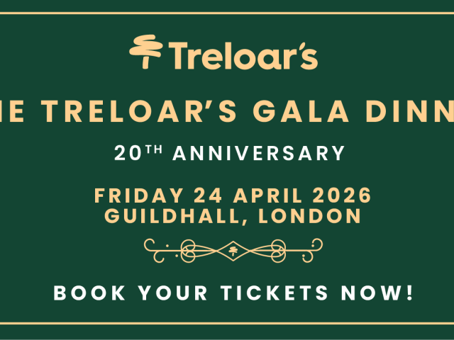 The Treloar's Gala Dinner, 20th anniversary, Friday 24 April 2026, Guildhall, London. Book your tickets now!