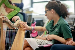 Arts week activity: harp workshop