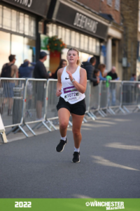 Lauren running the Winchester Half-Marathon 